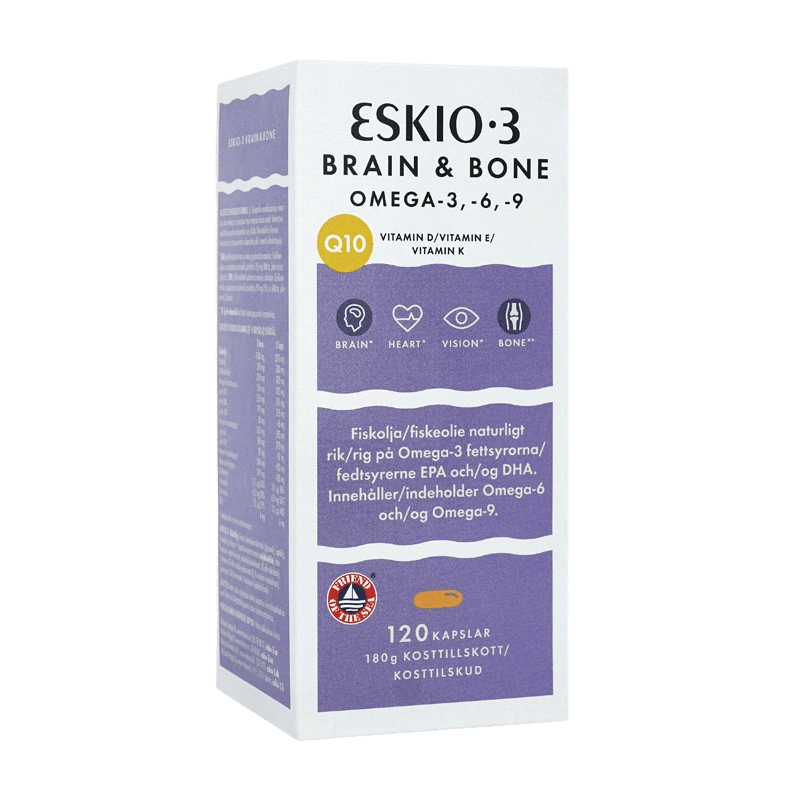 ESKIO - 3 Brain & Bone žuvų taukai kapsulės N120 - BodyStrong