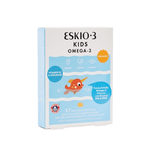 ESKIO - 3 Kids Omega - 3 kramtomos žuvų taukų tabletės vaikams N27 - BodyStrong